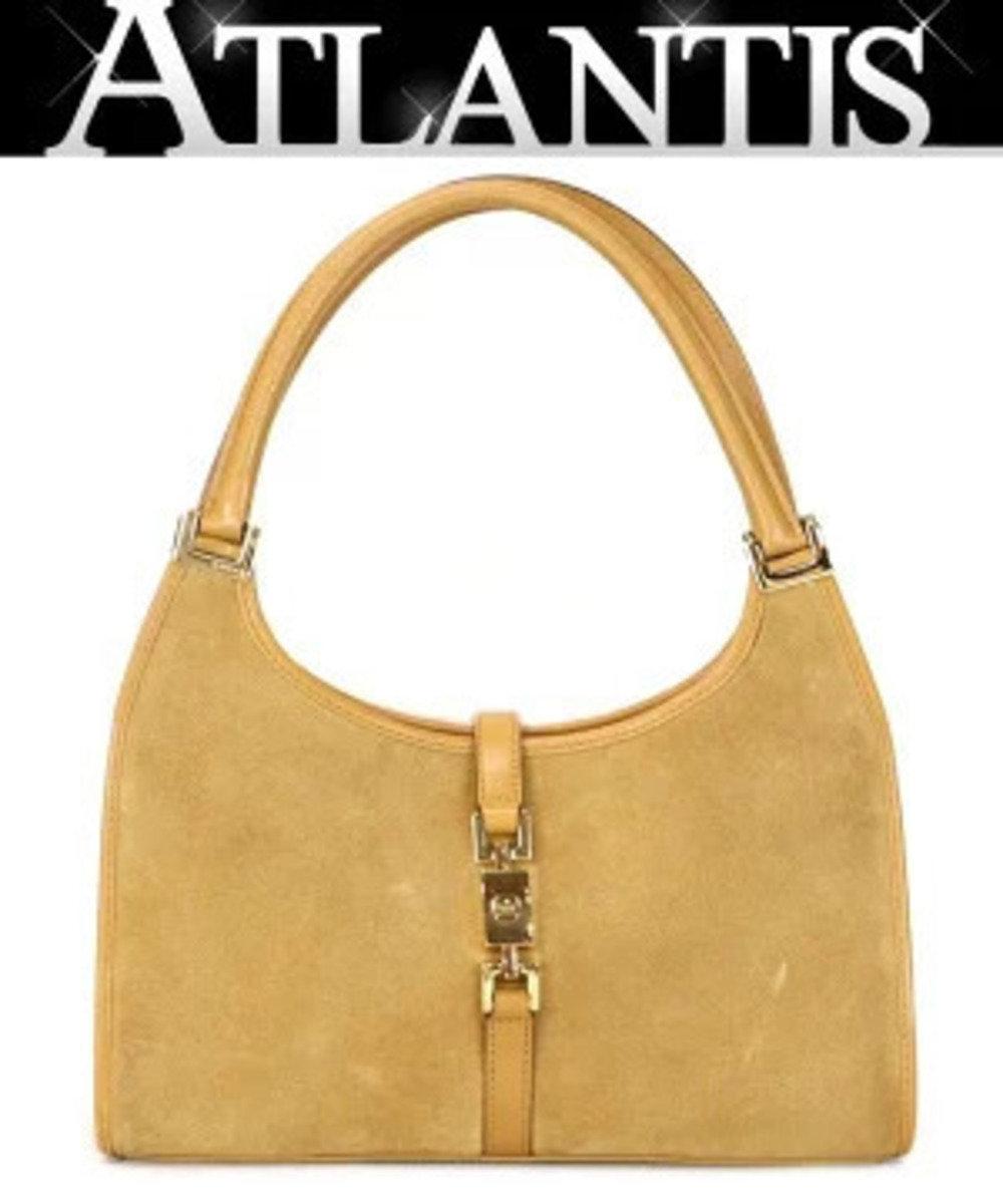 Gucci Jackie handbag suede Camel Brown
